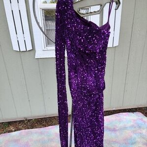 Purple Sequin Dress
